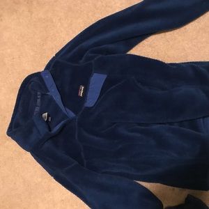 Royal blue Patagonia fleece retool snap t